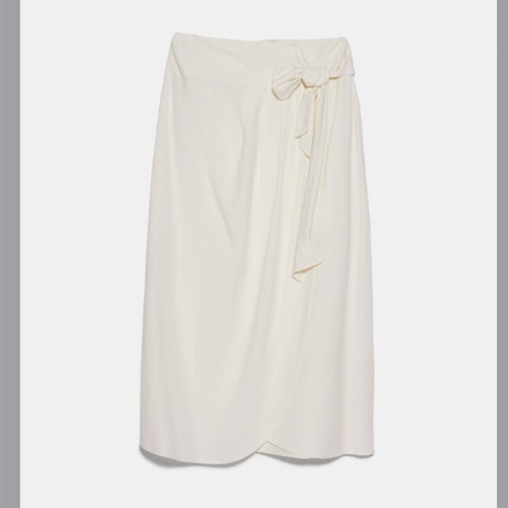 NWT Zara RUSTIC TIED PAREO SKIRT